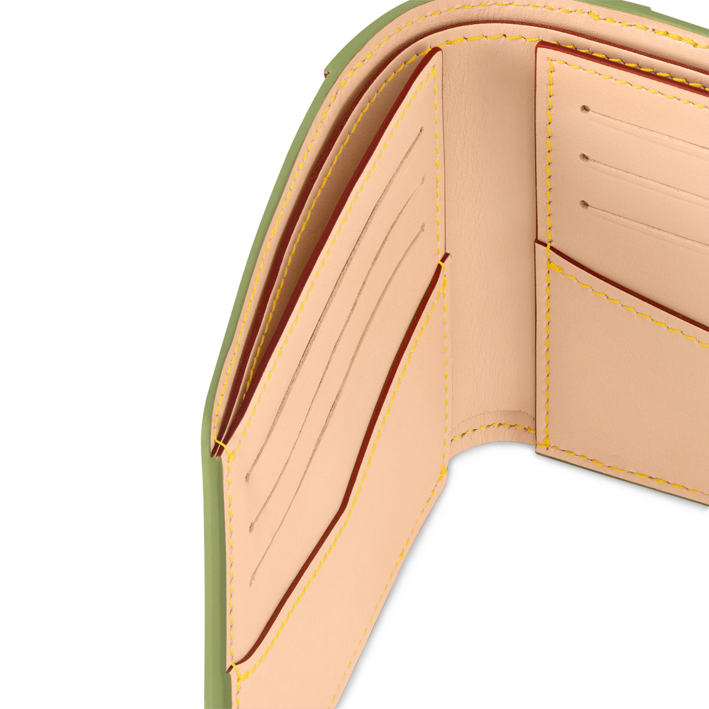 L0vis Vvtt0n Slender Wallet Green For Women 4.3 Inches/ 11 Cm N40636