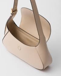 Pra*a Small Shoulder Bag Beige For Women 9,8in/25cm