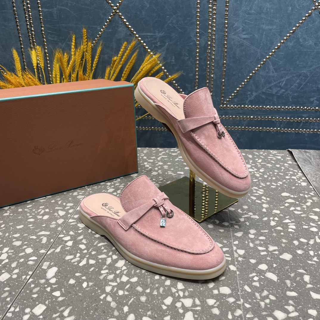 L0r0 P1ana Babouche Charms Walk Loafers Flowering Cherry For Women – FAI1543 30AT