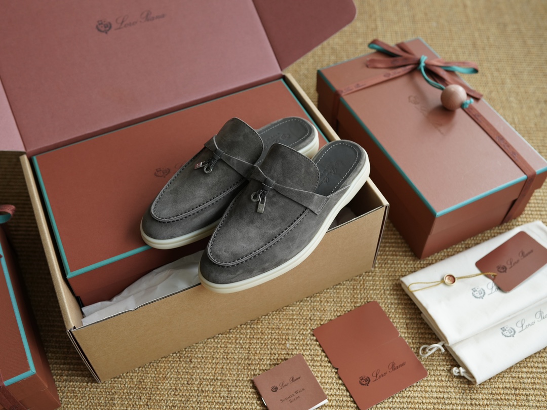 L0r0 P1ana Babouche Charms Walk Loafers Shade Grown For Women – FAI1543 50W3