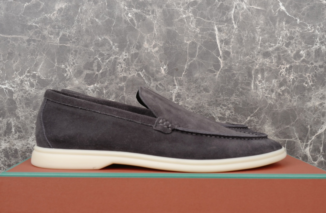 L0r0 P1ana Summer Walk Loafers Caviar For Men FAE8124_MB97