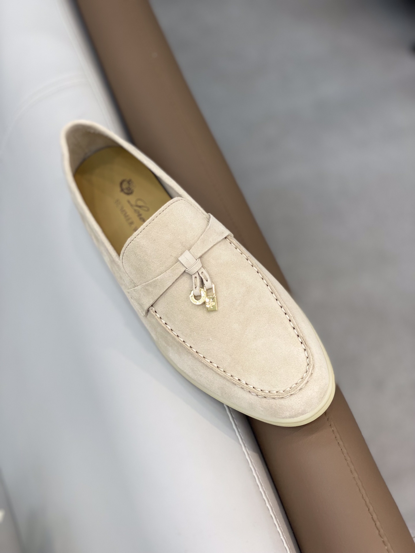 L0r0 P1ana Summer Charms Walk Loafers Beige For Women – FAE5444 2096