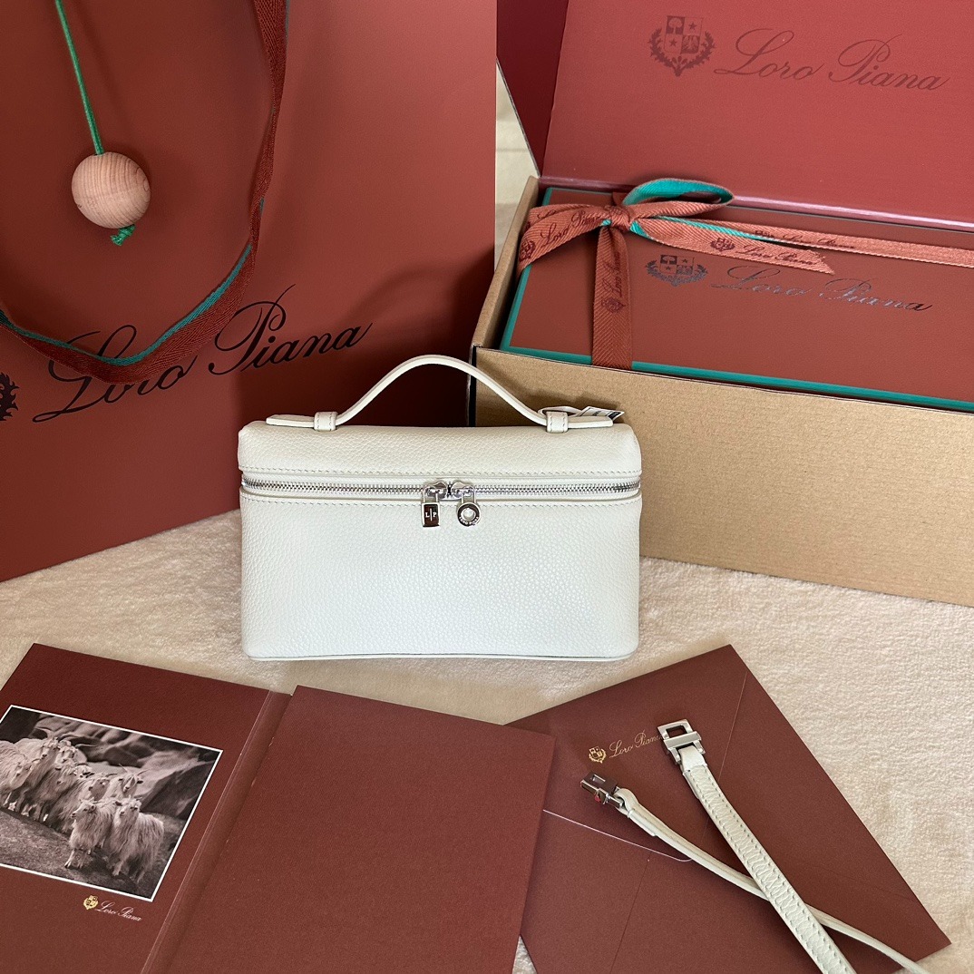 [True-to-ORIGINAL]L0r0 P1ana Extra Pocket L19 Whisper White For Women 7.5in/19cm FAN4045 1615