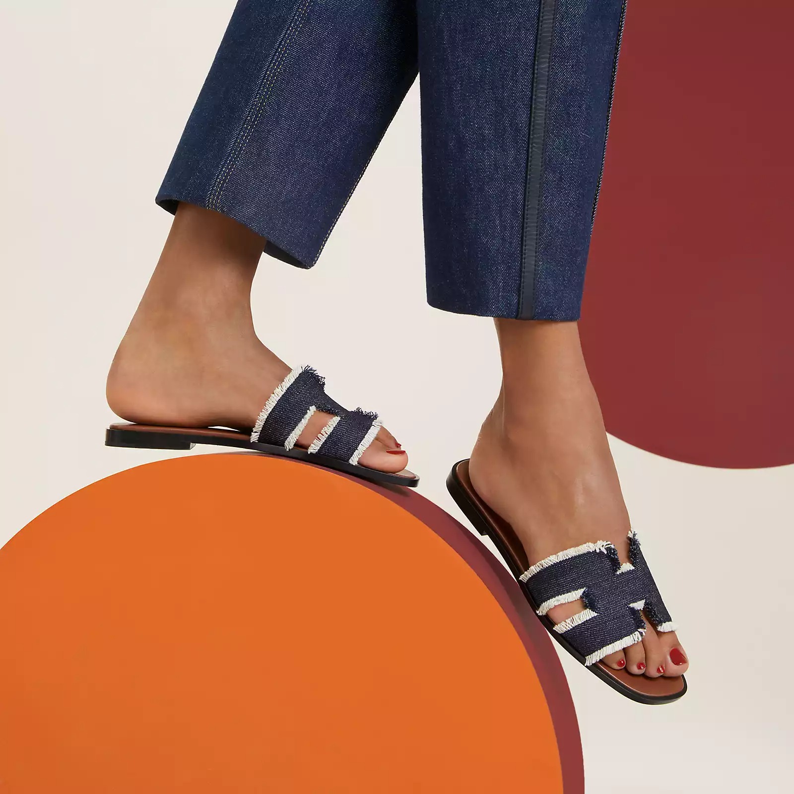 H**me5 Oran Sandal Bleu Brut For Women- H241060Z 49340