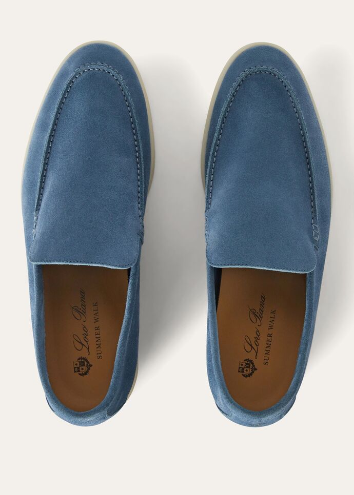 L0r0 P1ana Summer Walk Loafers Blue For Men FAI3276