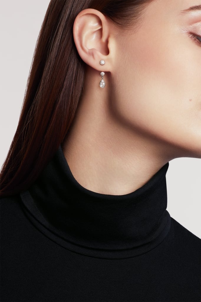 Ch**el Eternal N°5 Transformable Earrings White Gold For Women J11992