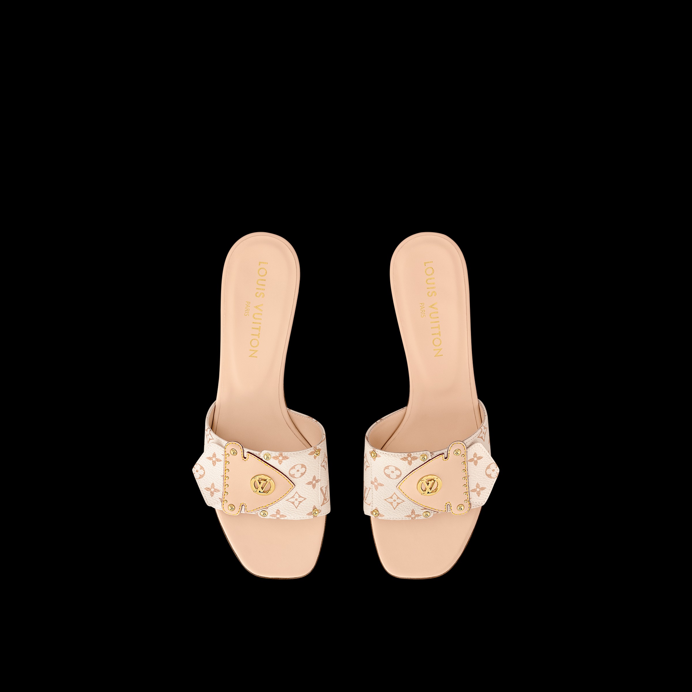 L0vis Vvtt0n Frame Mule Beige For Women 1AD5B7