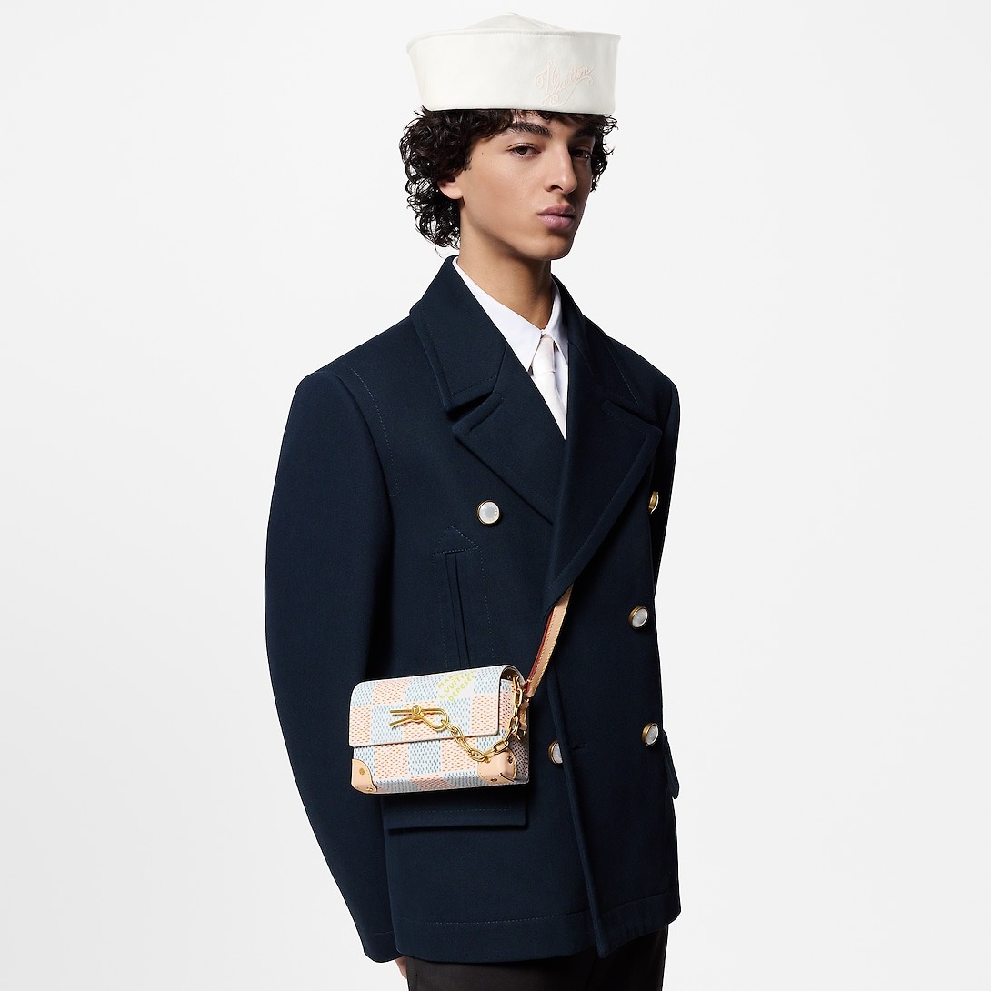 L0vis Vvtt0n Steamer Wearable Wallet Bag White For Men N40674 7.1in/18cm