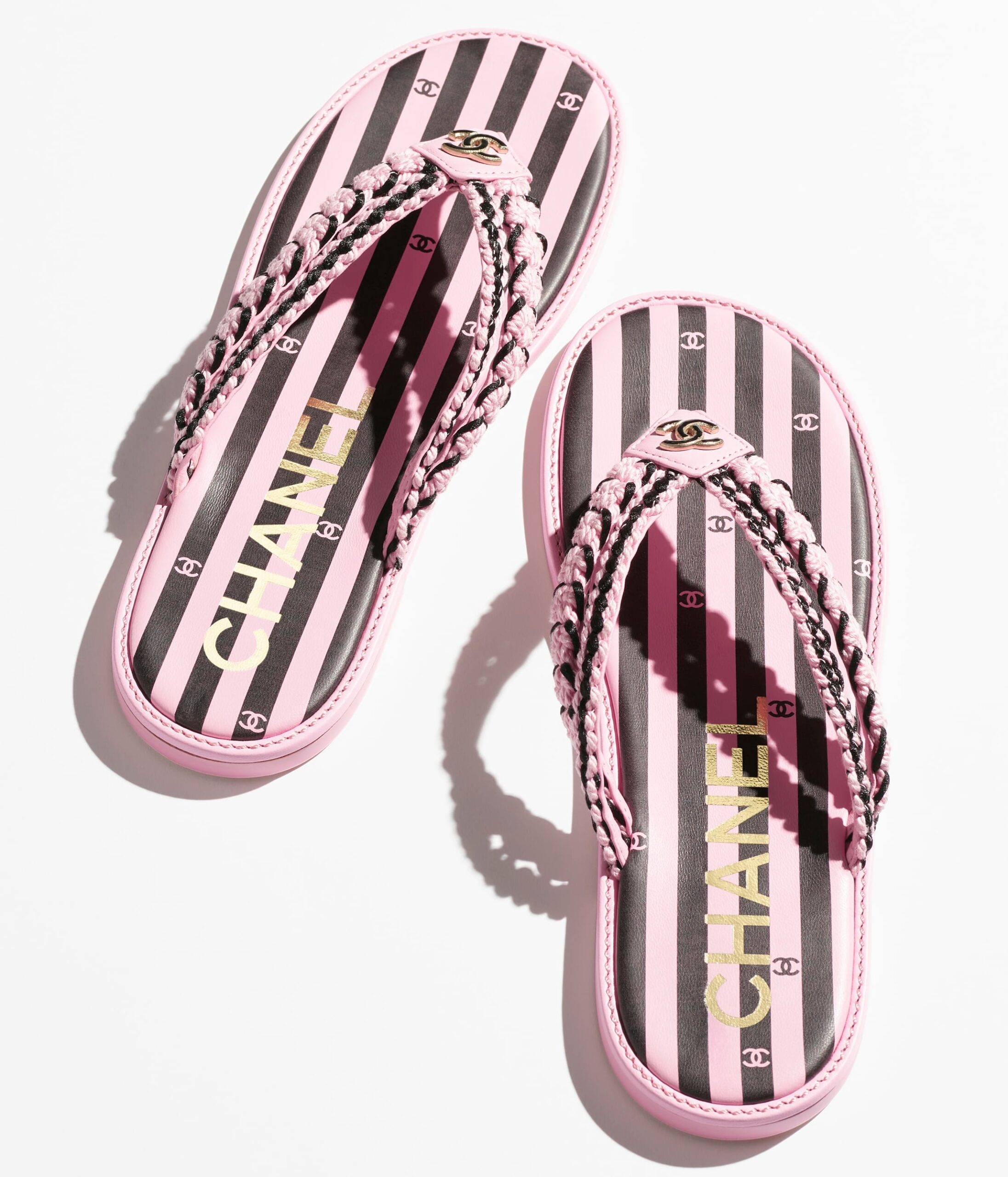 Ch**el Flip-Flops Black And Pink For Women G45596 B16075 NW167