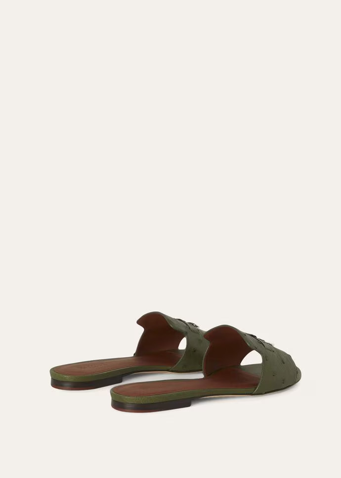 L0r0 P1ana Summer Charms Sandal Dark Lichen Green For Women – FAL0468 50OM