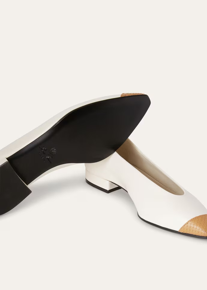 L0r0 P1ana Tennis Rebecca Ballet Flats Nougat/honey Milk For Women FAO2684 B4C0