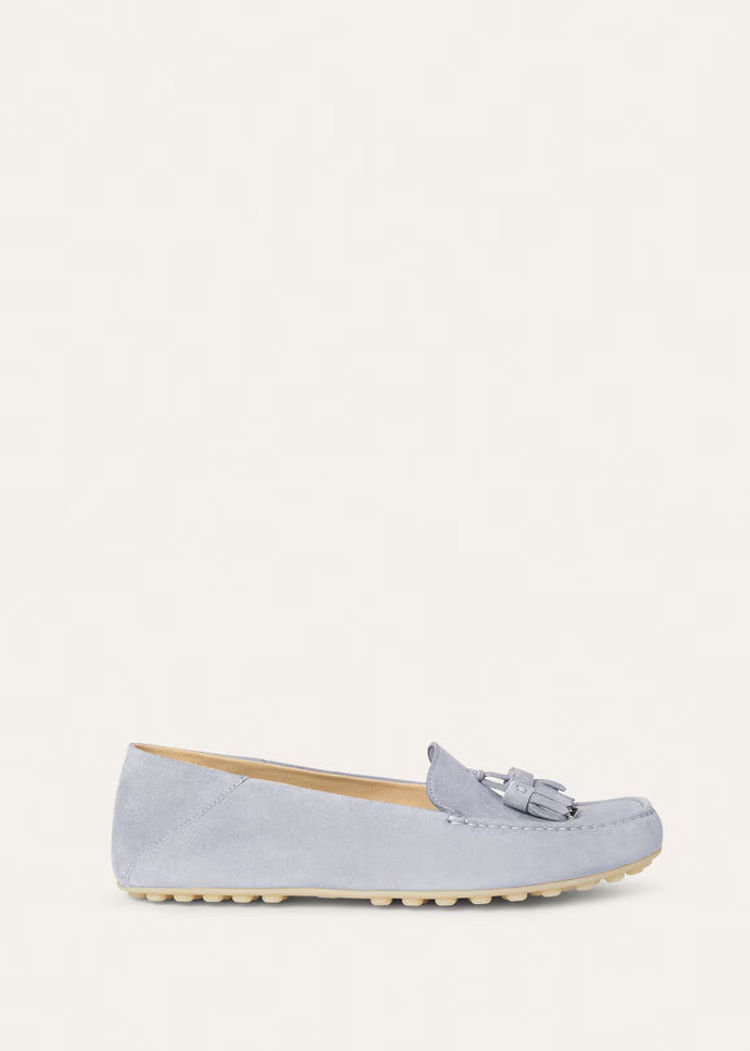 L0r0 P1ana Dot Sole Walk Loafers Zircon For Women – FAN0109 6AV1