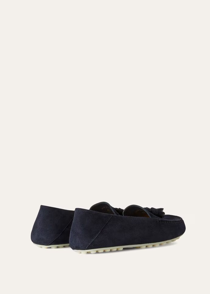 L0r0 P1ana Dot Sole Walk Loafers Navy Blue For Women – FAN0109 W000