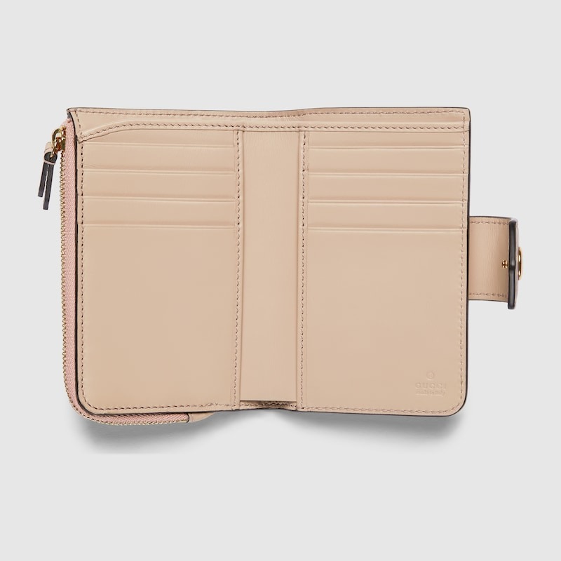 Gvc*1 GG Medium Wallet Light Beige For Women 6.7in/17cm 790131 AAC1Q 5701