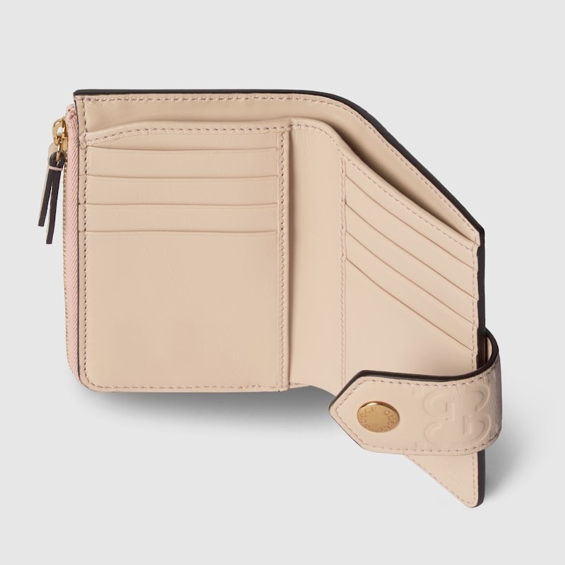 Gvc*1 GG Medium Wallet Light Beige For Women 6.7in/17cm 790131 AAC1Q 5701