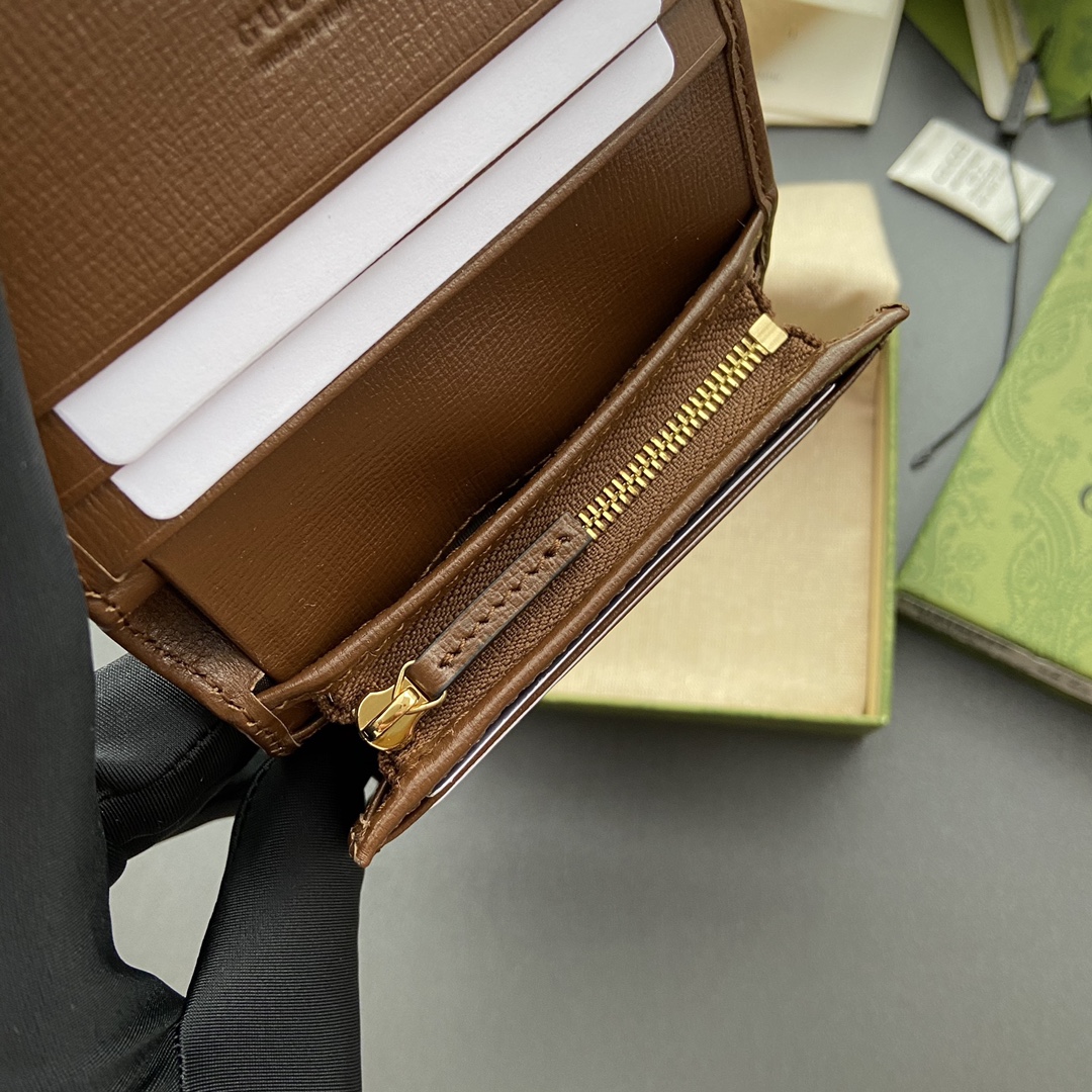 Gvc*1 Horsebit 1955 Card Case Wallet Brown For Women 4.3in/11cm 621887 92TCG 8563