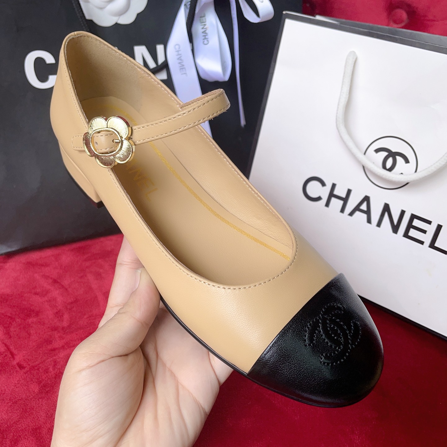 Ch**el Pumps Beige For Women