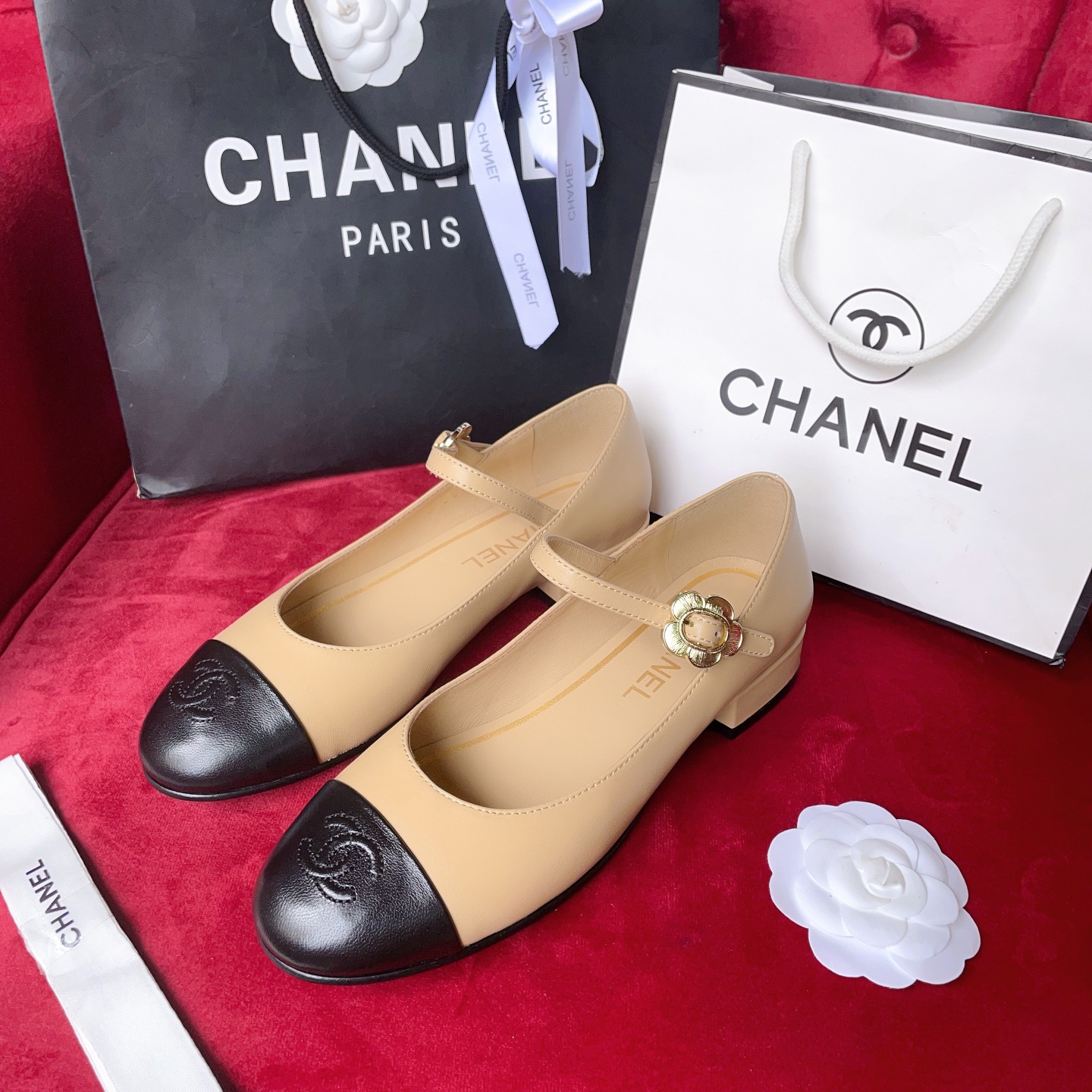 Ch**el Pumps Beige For Women