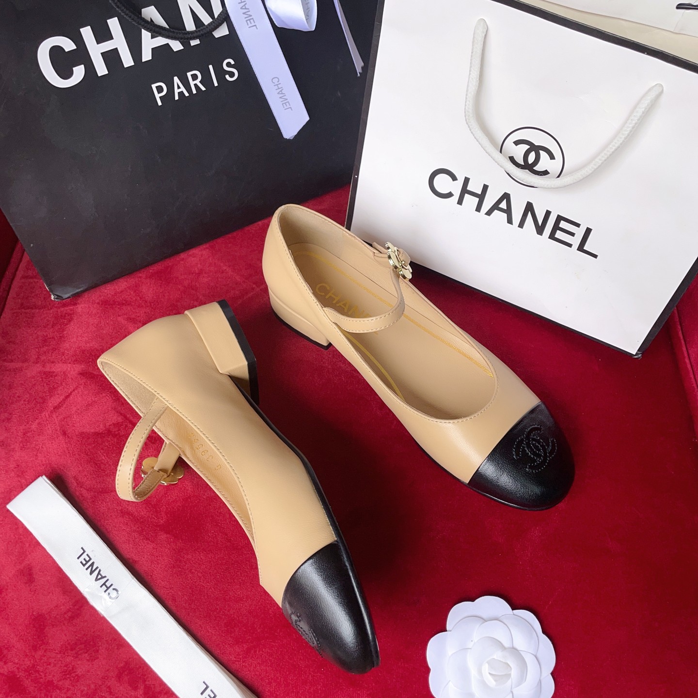 Ch**el Pumps Beige For Women
