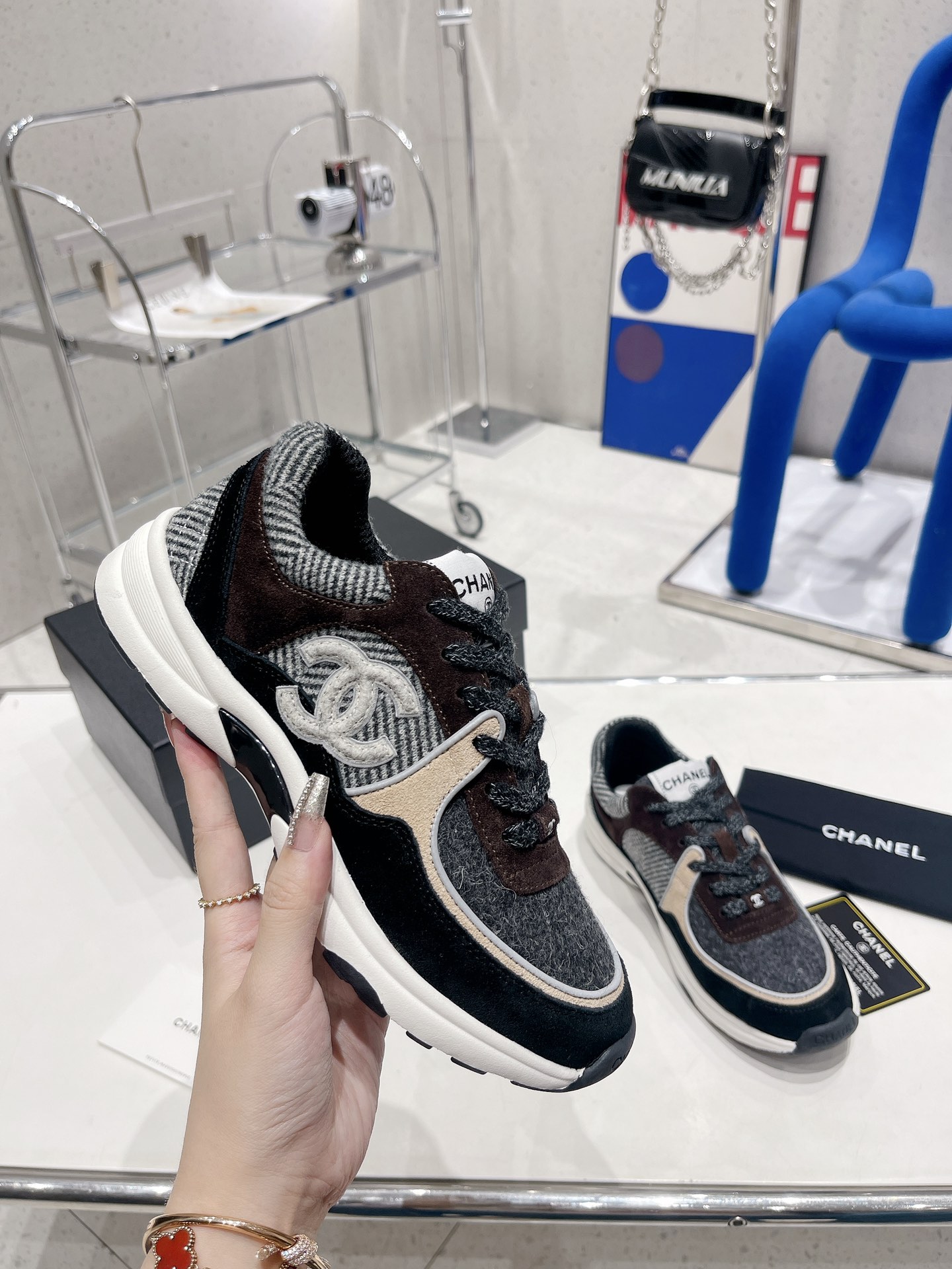 Ch**el Sneakers Grey For Women