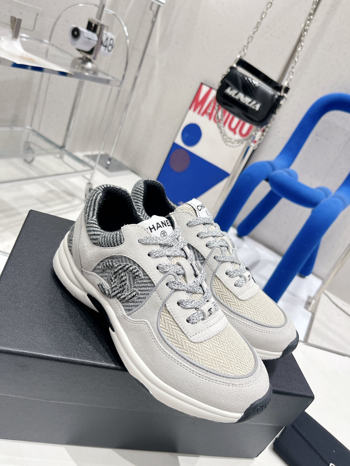 Ch**el Sneakers Grey For Women