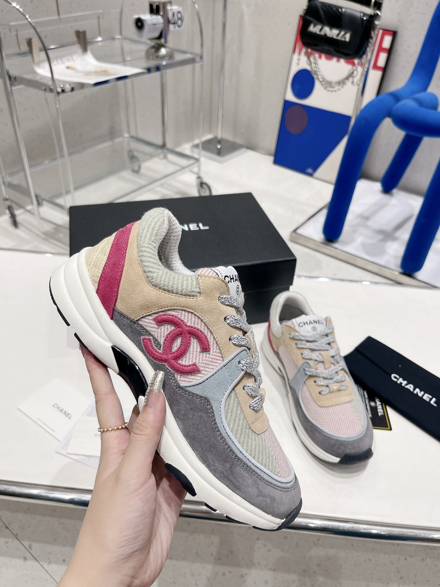 Ch**el Sneakers Grey For Women