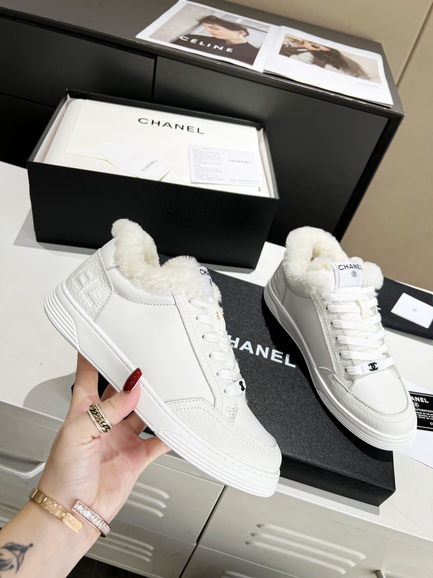Ch**el Sneakers White For Women