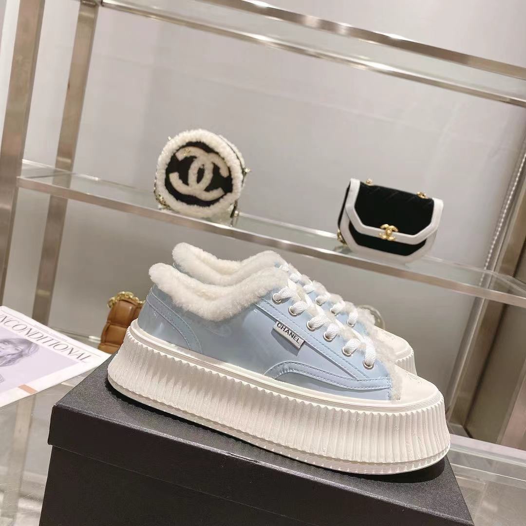 Ch**el Sneakers Blue For Women