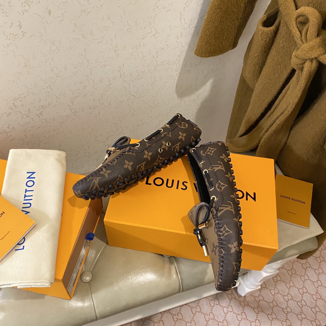 L0vis Vvtt0n Gloria Flat Loafer Brown For Women