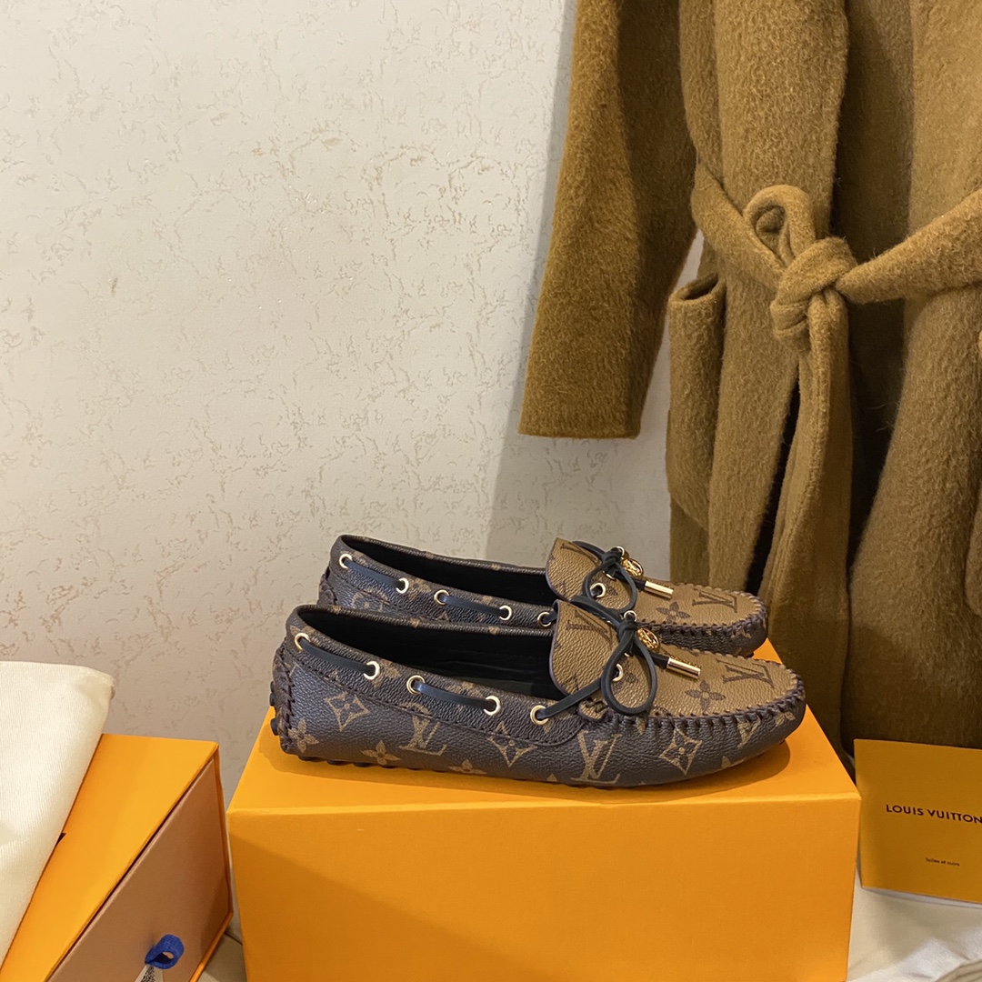 L0vis Vvtt0n Gloria Flat Loafer Brown For Women