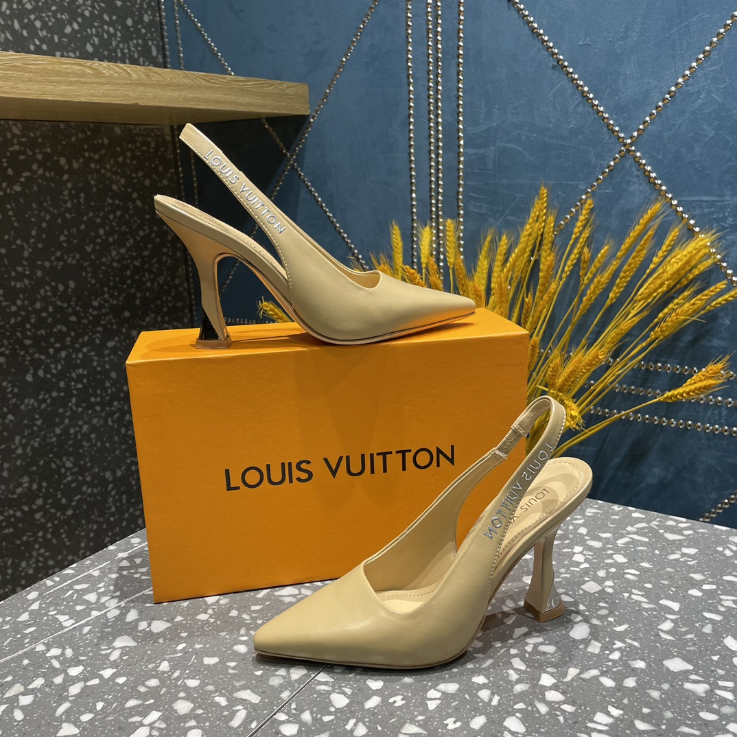 L0vis Vvtt0n Sparkle Slingback Pump Beige For Women