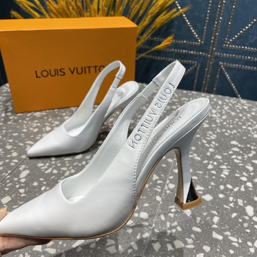 L0vis Vvtt0n Sparkle Slingback Pump White For Women