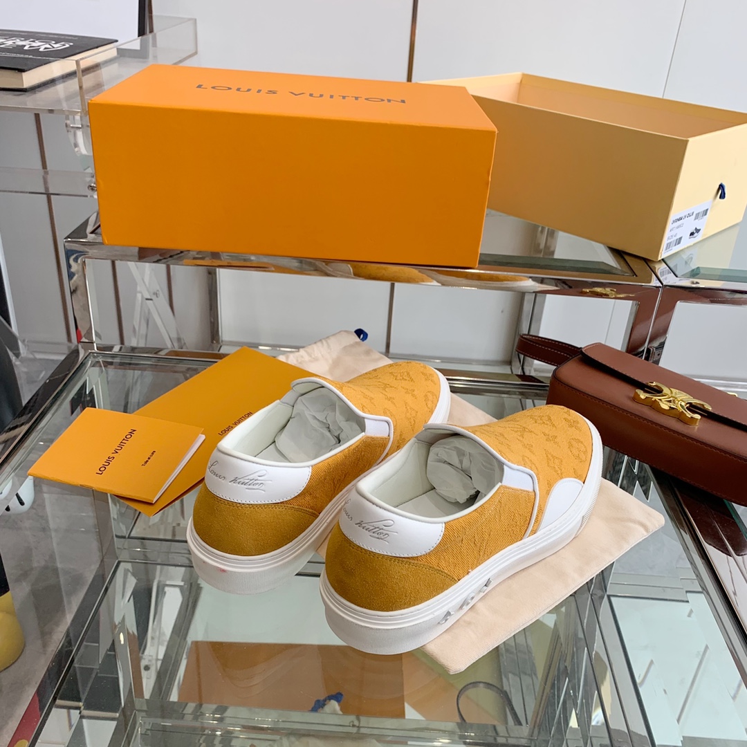 L0vis Vvtt0n Women’s Trocadero Slip On Orange For Women LV