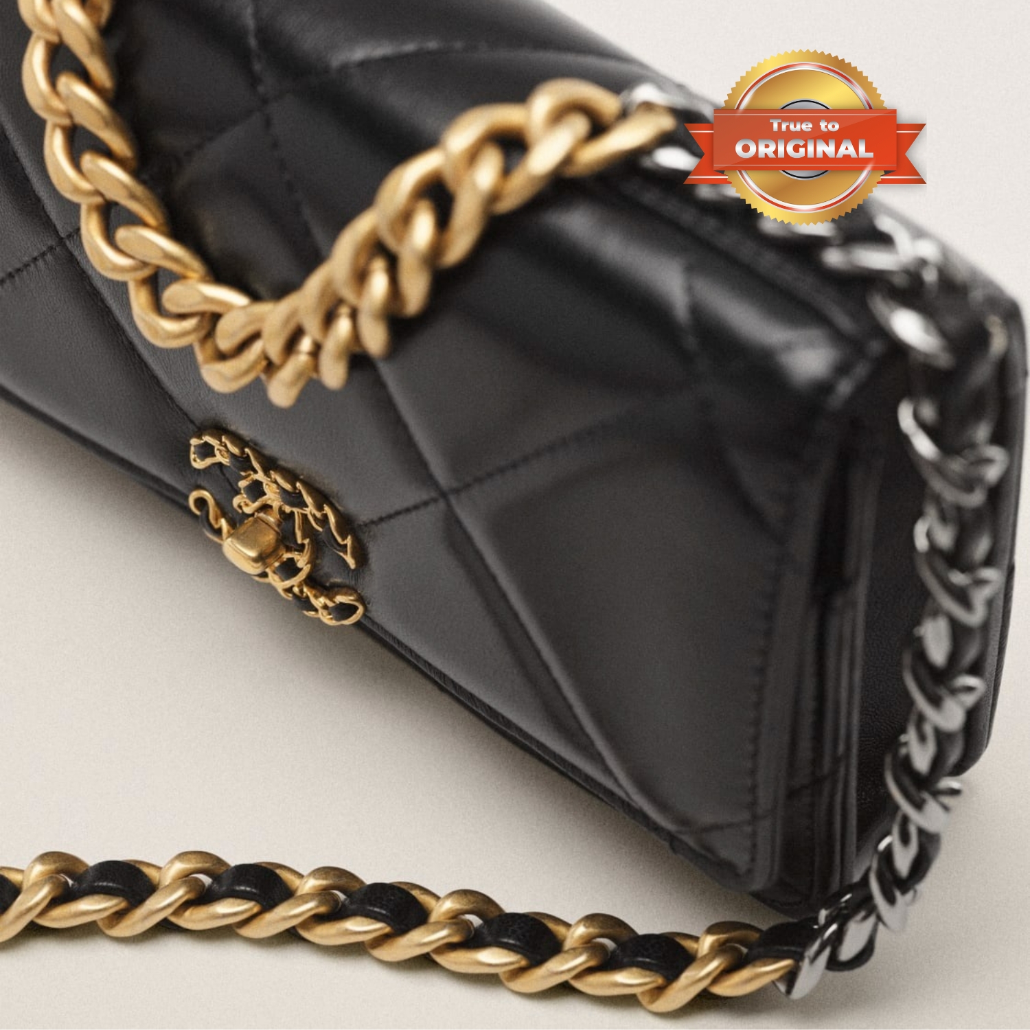 [True-to-ORIGINAL] Ch**el 19 Wallet On Chain Black For Women 19cm/7.5in AP3267 B04852 94305