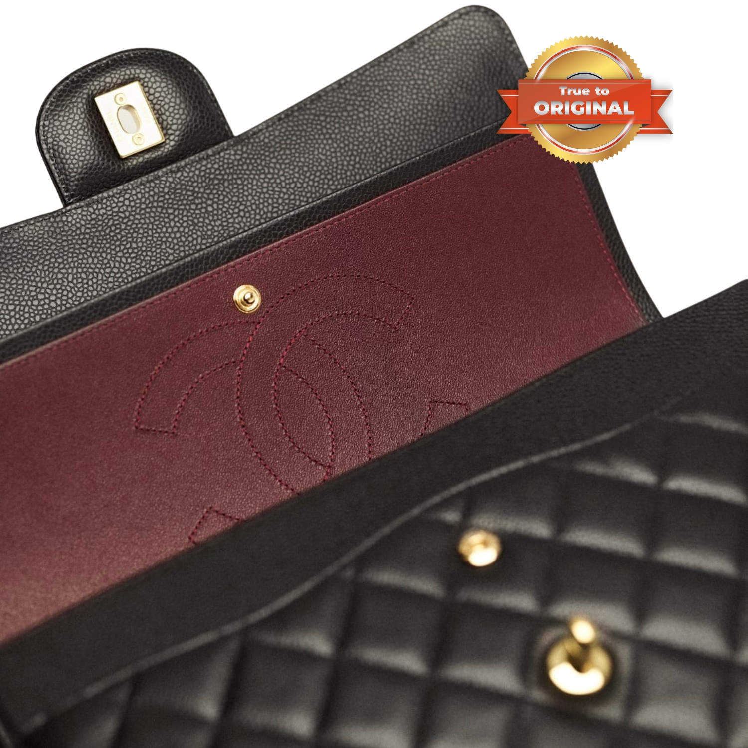 [True-to-ORIGINAL] Ch**el Large Classic Handbag Black For Women 30cm/11.7in A58600 Y01864 C3906