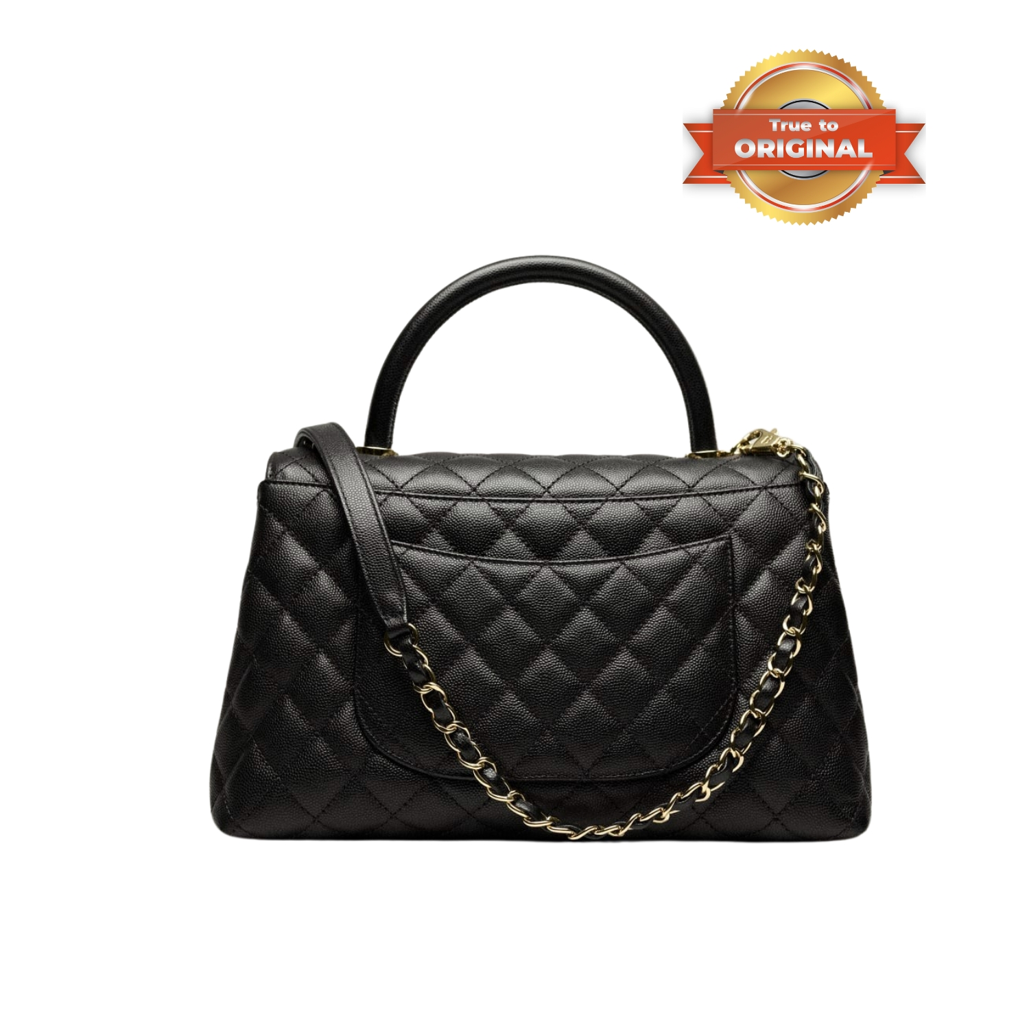[True-to-ORIGINAL] Ch**el Large Flap Bag With Top Handle Black For Women 29cm/11.3in A92991 B05061 94305