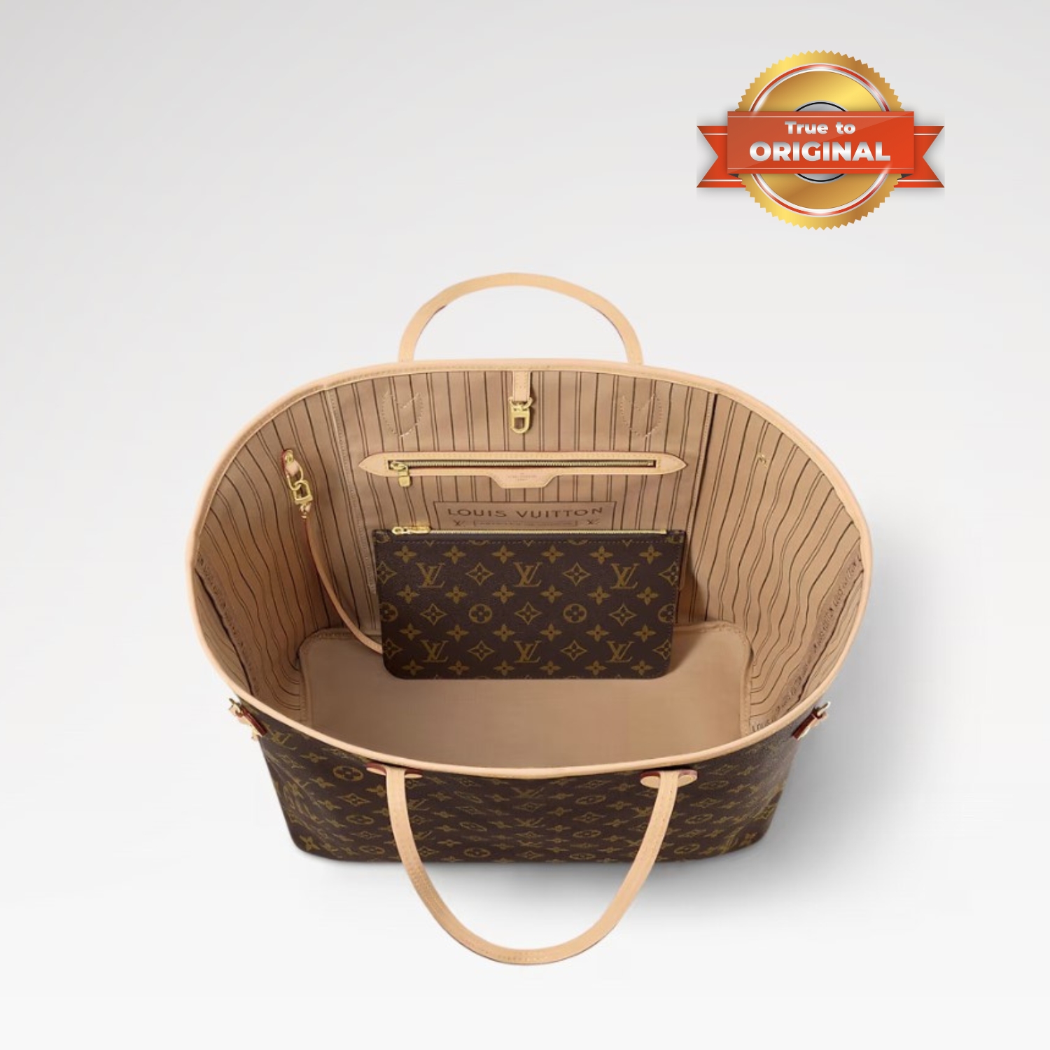 [True-to-ORIGINAL] L0vis Vvtt0n Neverfull GM Tote Bag Monogram Canvas Brown For Women 39cm/15.4in M46978