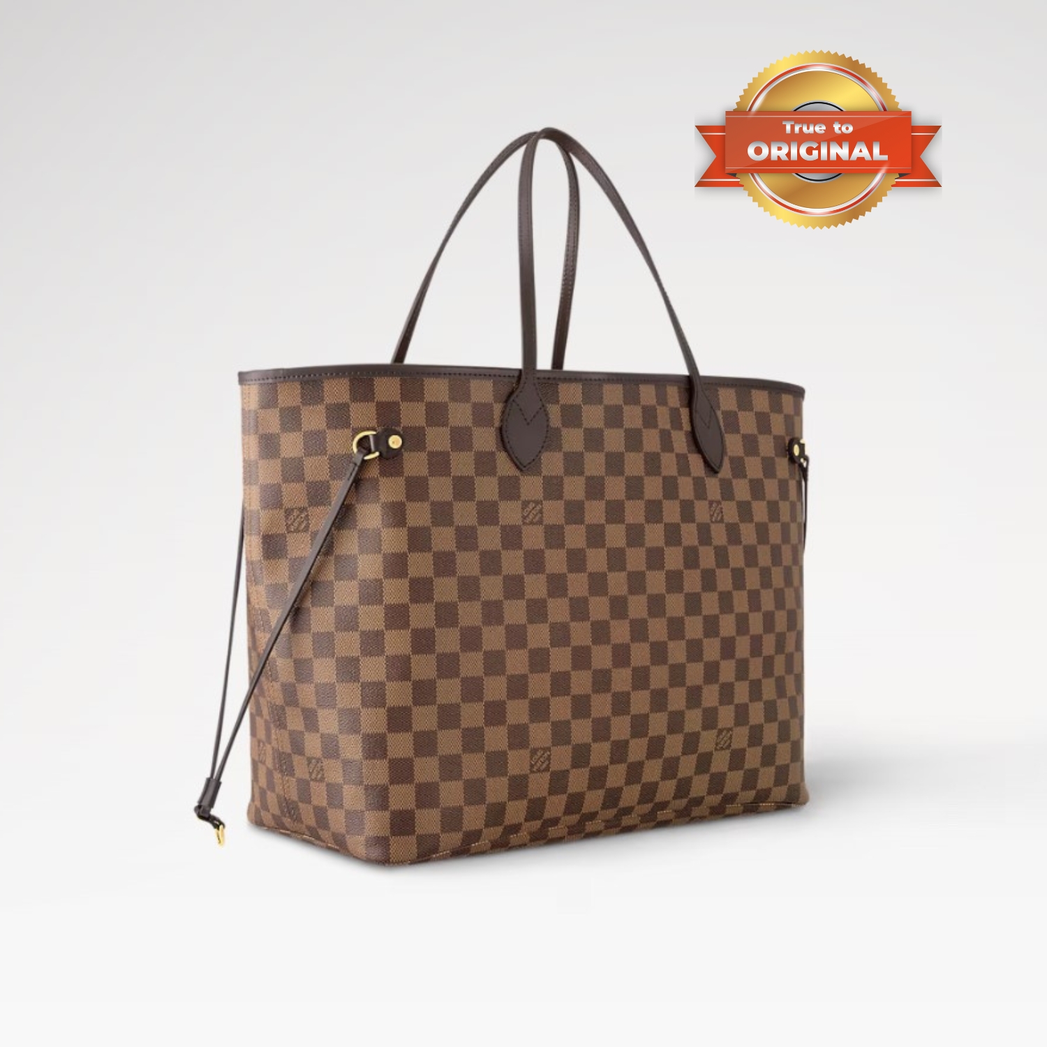 [True-to-ORIGINAL] L0vis Vvtt0n Neverfull GM Tote Bag Damier Canvas Brown For Women 39cm/15.4in N40597