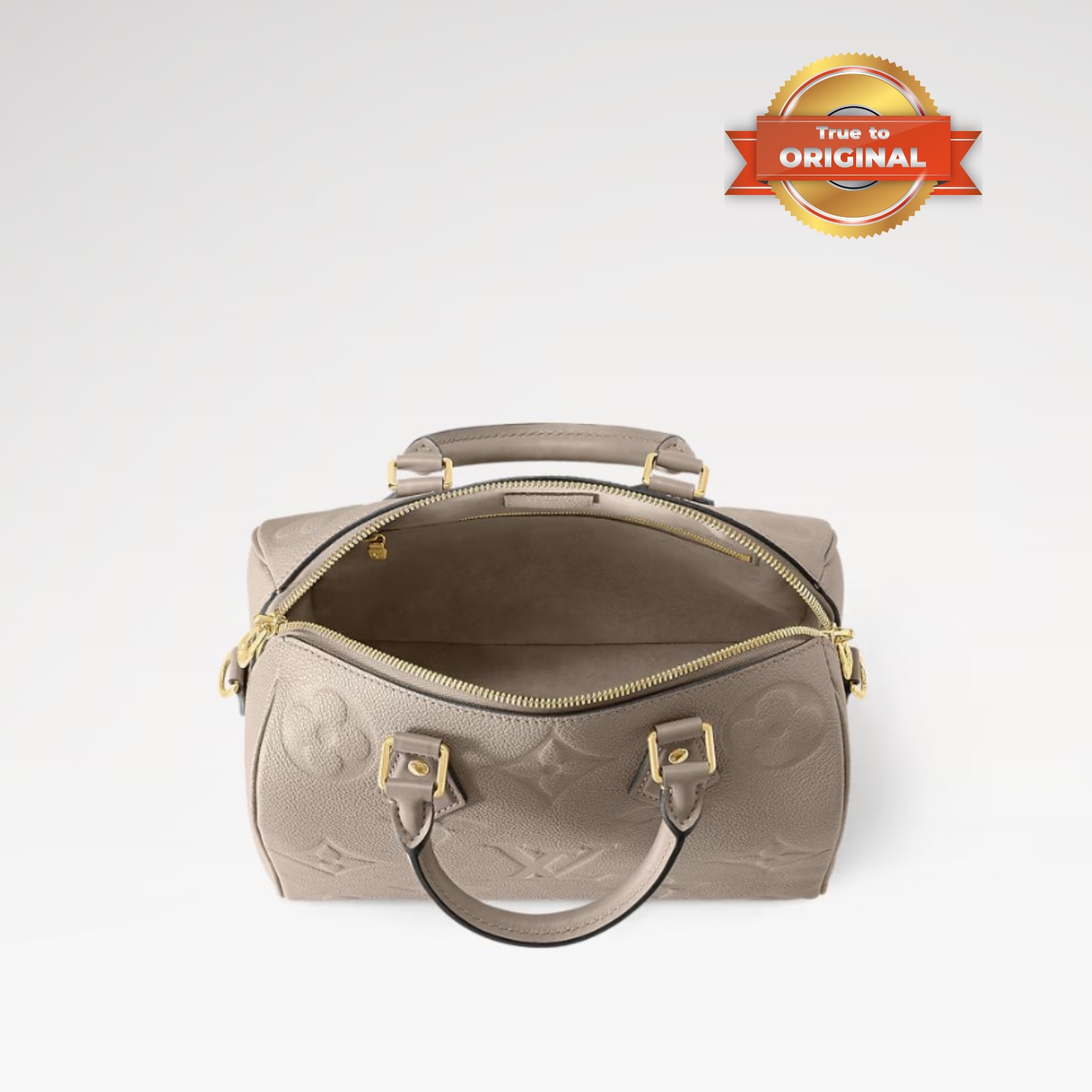 [True-to-ORIGINAL] L0vis Vvtt0n Speedy Bandoulière 25 Monogram Empreinte Tourterelle For Women 25cm/9.8in M59273