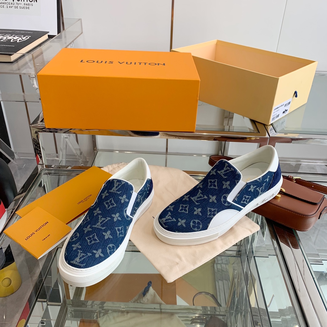 L0vis Vvtt0n Women’s Trocadero Slip On Blue For Women LV