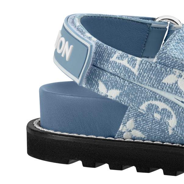 Paseo Flat Comfort Sandal Blue For Women – 1AB0TE