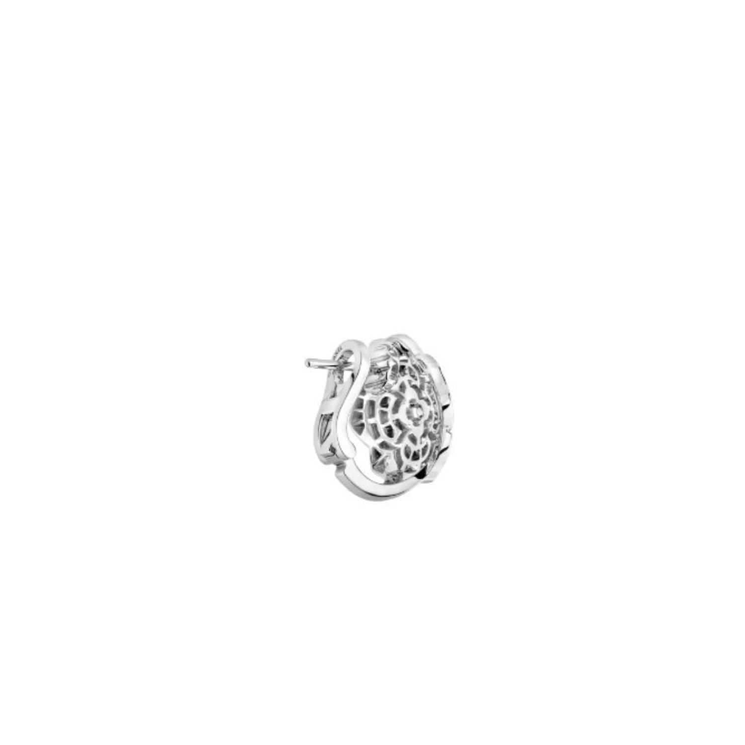 Ch**el Bouton De Camélia Earrings White Gold For Women J12072