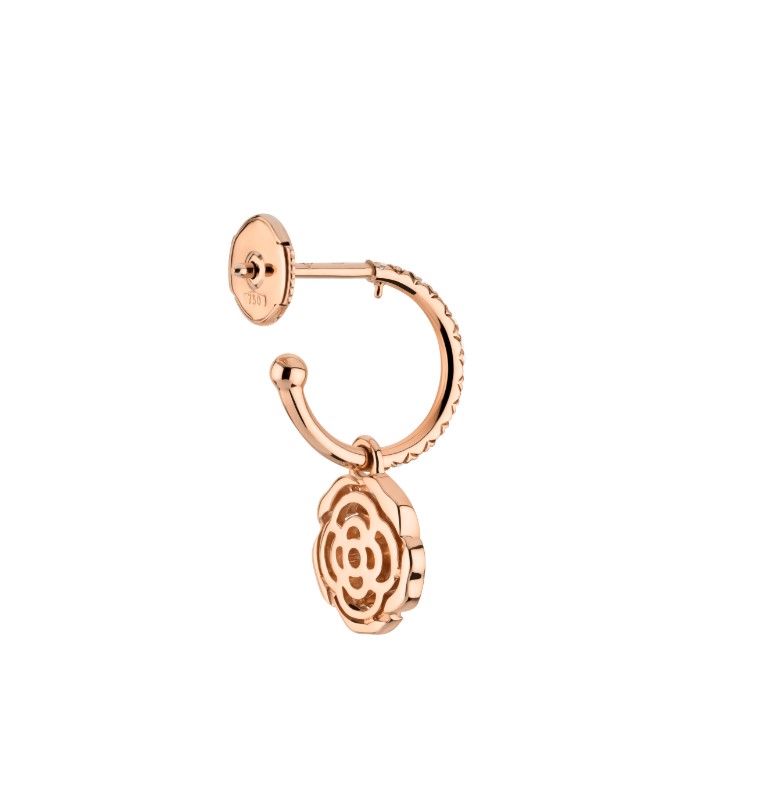 Ch**el Extrait De Camélia Earrings Rose Gold For Women J11659