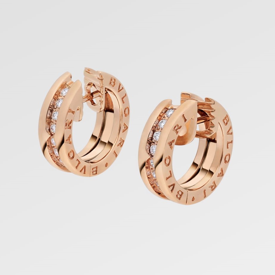 Bv1g*ai B.zero1 Earrings Rose Gold For Women 348036