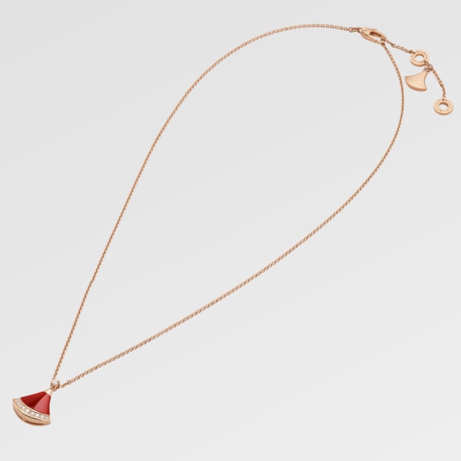 Bv1g*ai Divas’ Dream Necklace Rose Gold For Women 361251