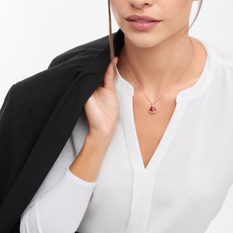 Bv1g*ai Divas’ Dream Necklace Rose Gold For Women 361251