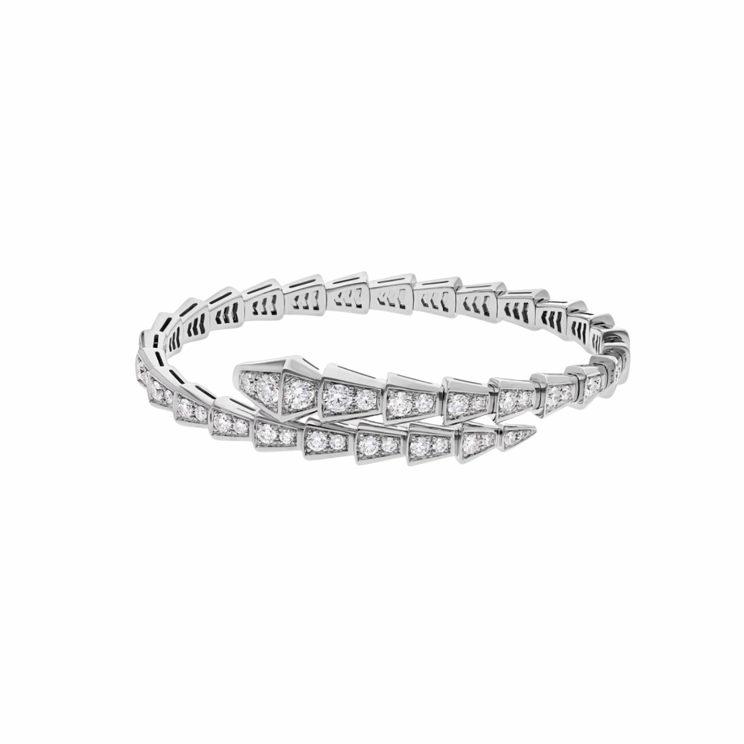 Bv1g*ai Serpenti Viper Bracelet White Gold For Women 351844