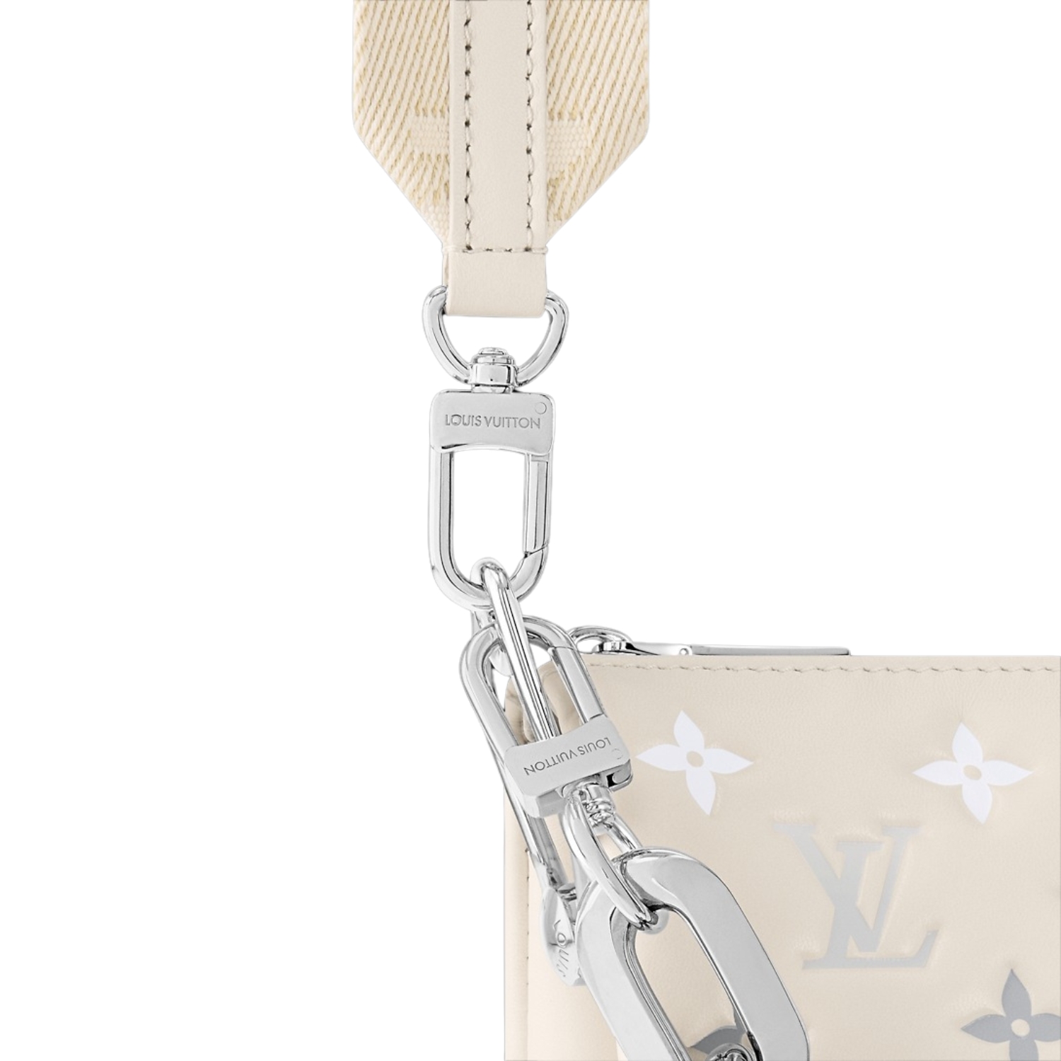 L0vis Vvtt0n Coussin PM Handbag Cream/Gray For Women 10.2in/26cm M11986