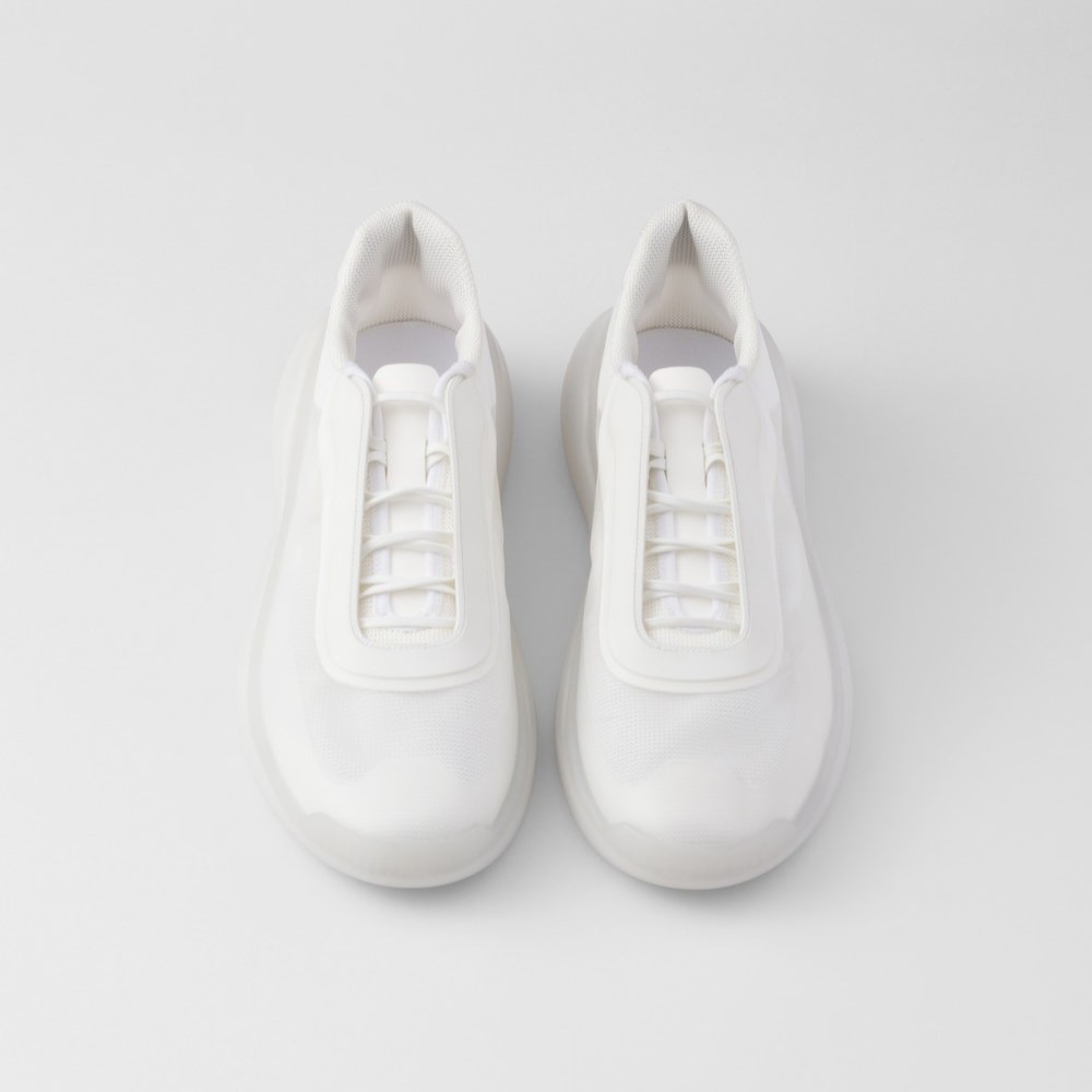 Pra*a America’s Cup Re-Nylon And Bike Fabric Sneakers White For Men 4E3608_78M_F0009_F_G000