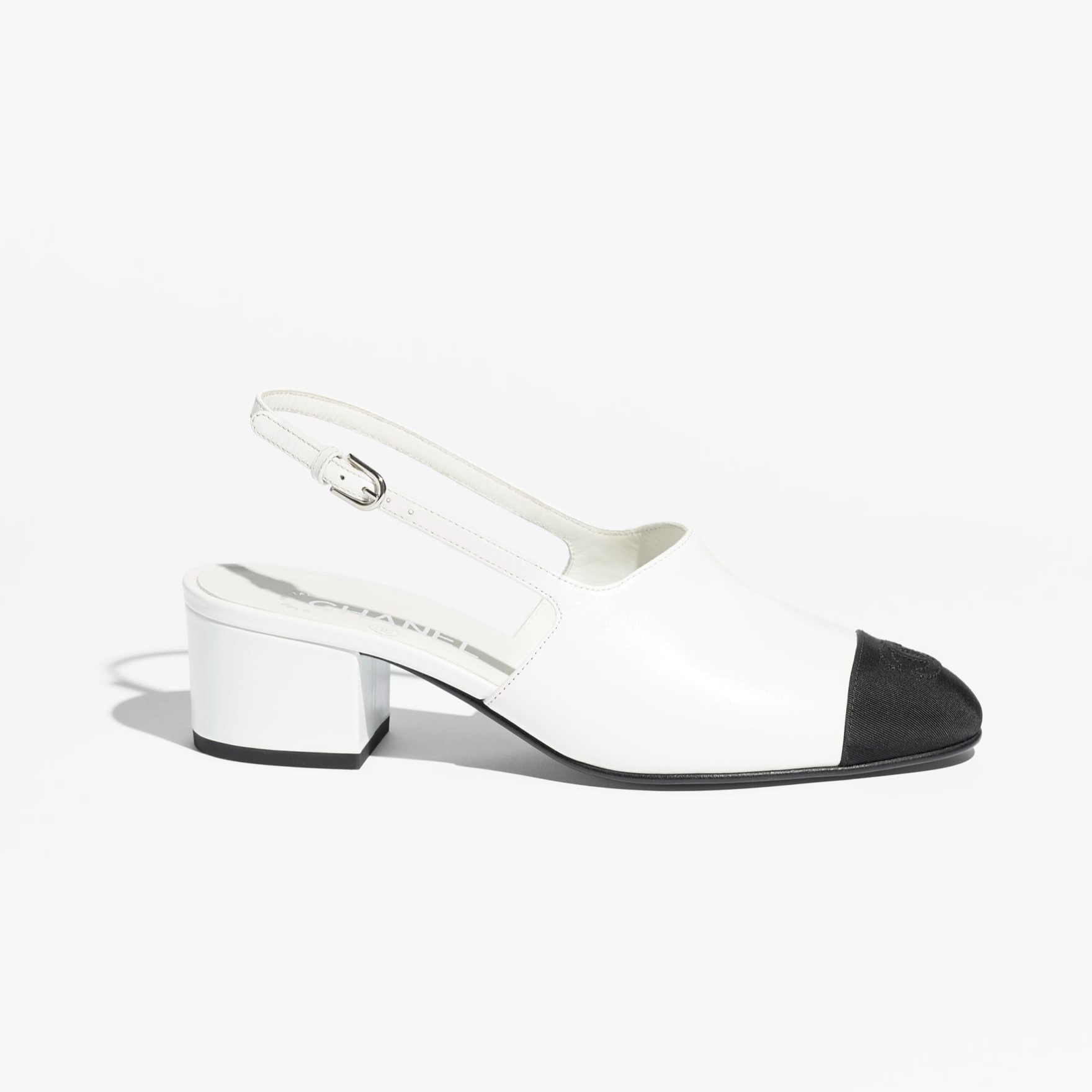 Ch**el Slingbacks White/Black For Women G46279-B19546-NAEET